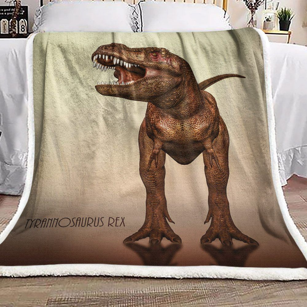 Dinosaur Sherpa Fleece Blanket