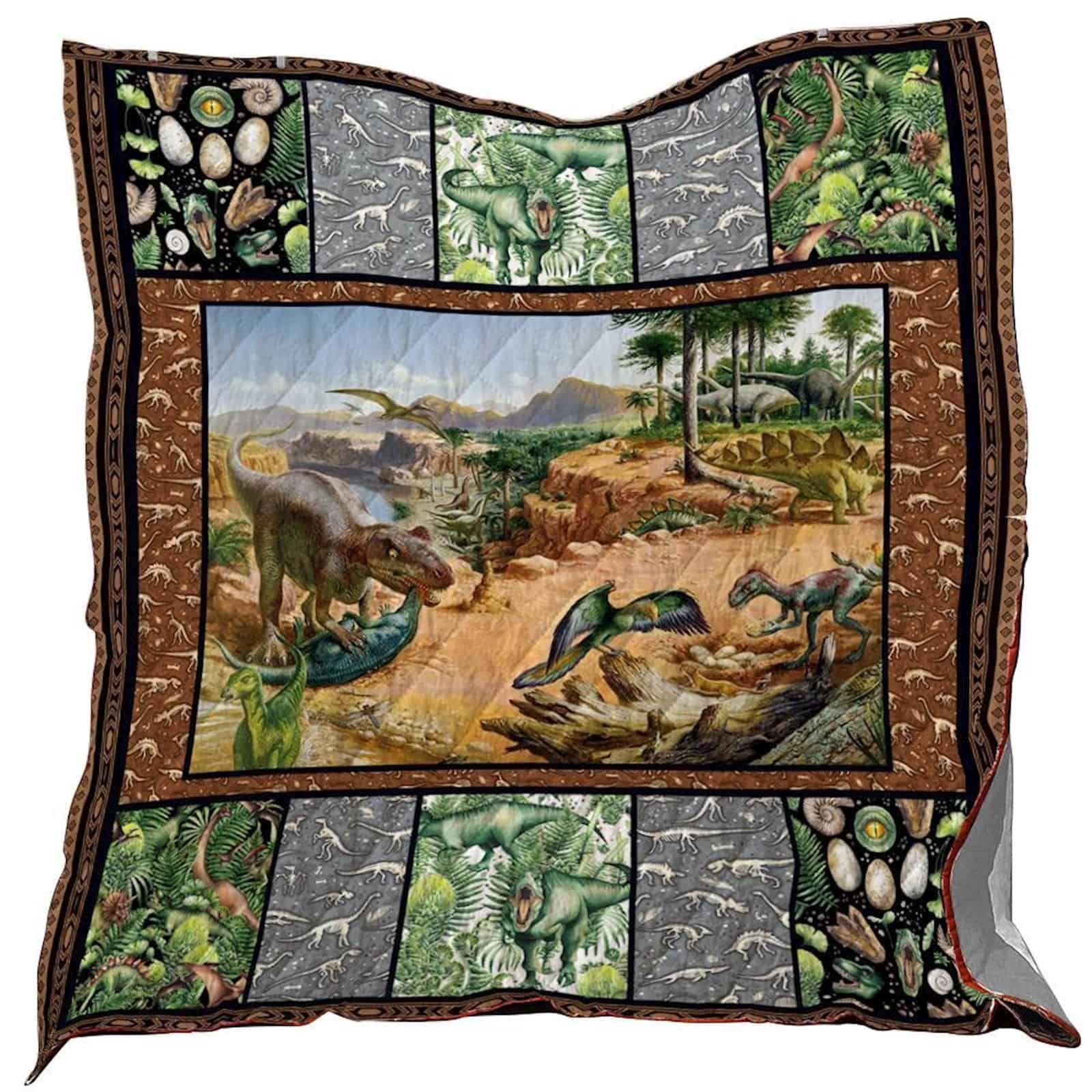 Dinosaur Washable Quilt Blanket 1001 01 Dhc1312391Dd