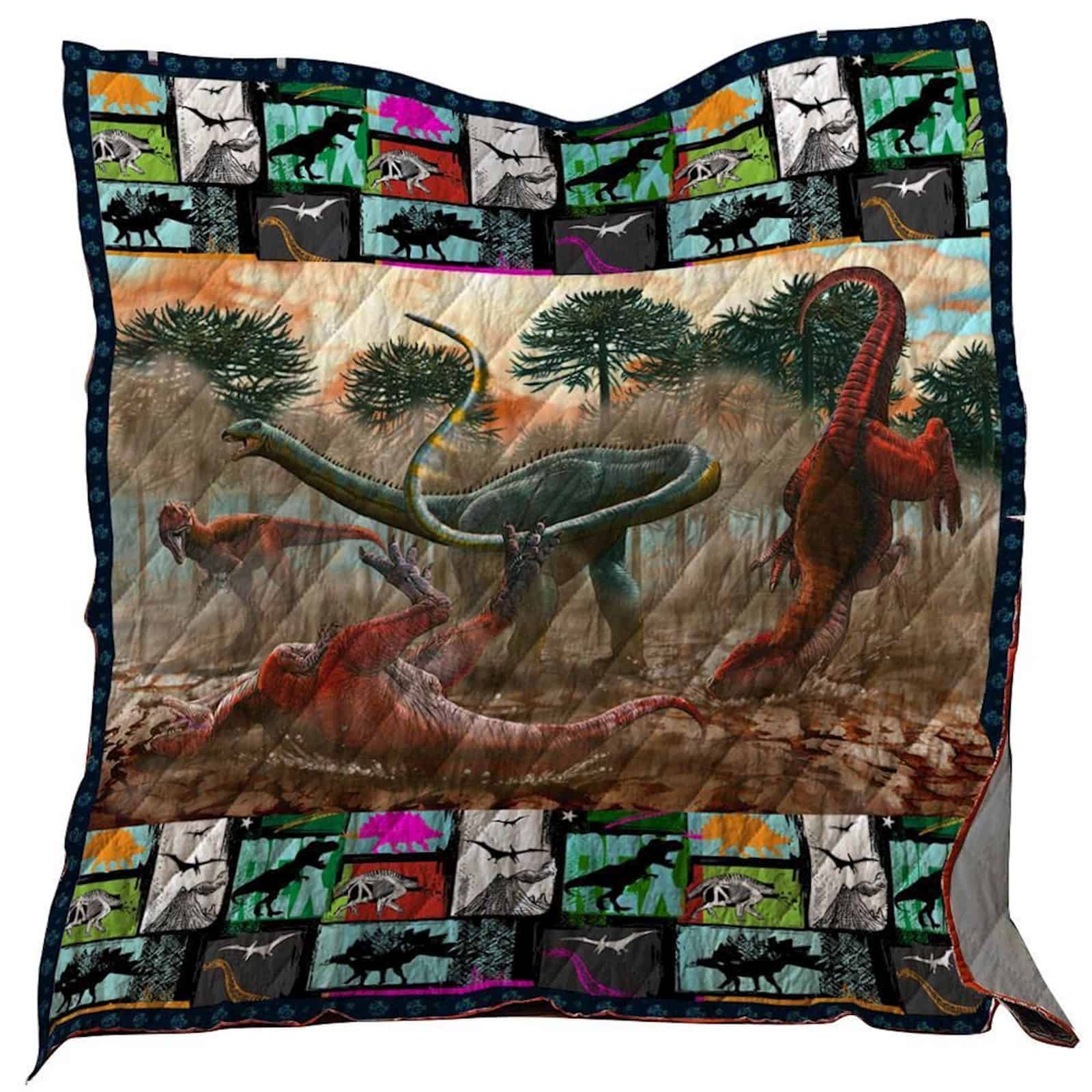 Dinosaur Washable Quilt Blanket 1001 02 Dhc1312390Dd