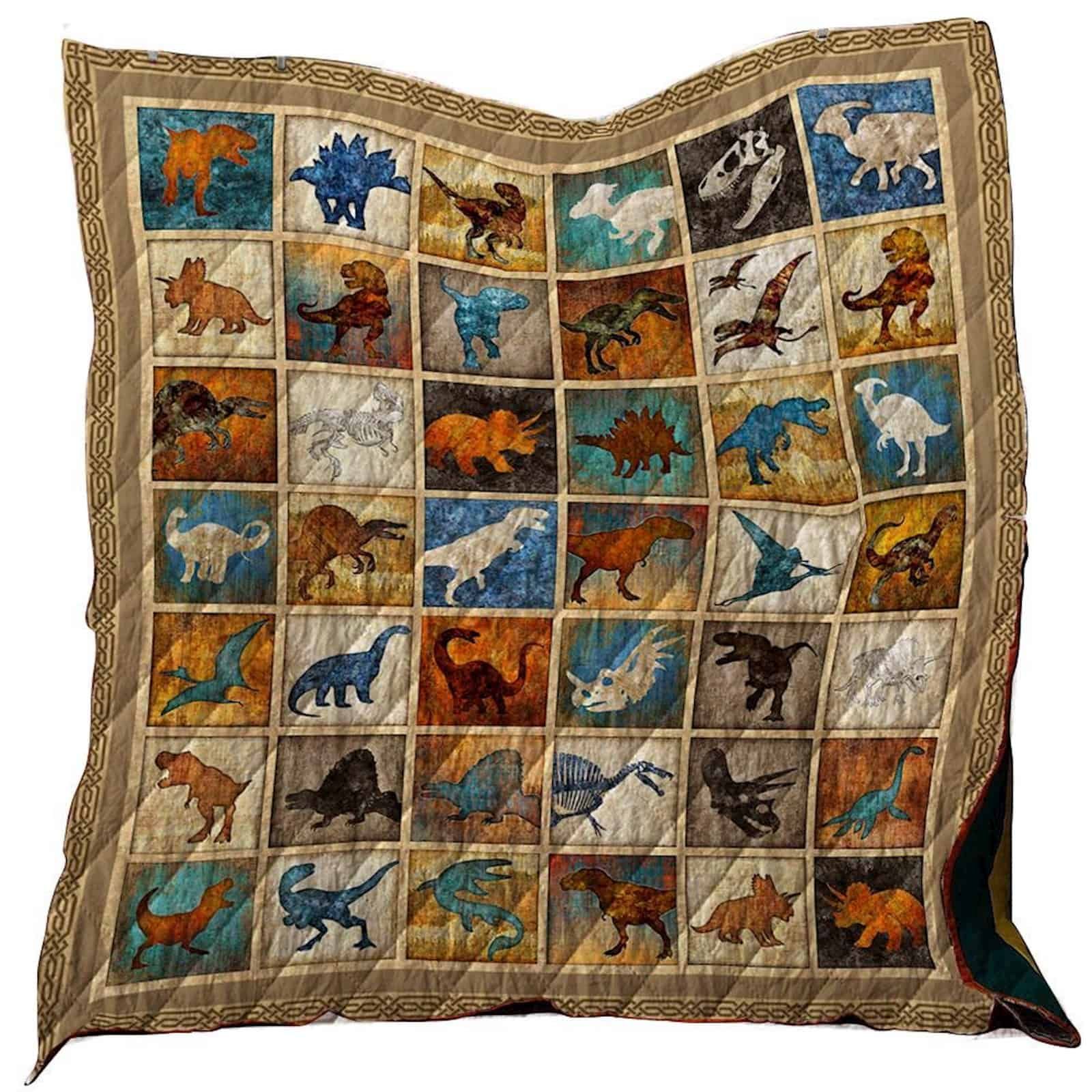 Dinosaur Washable Quilt Blanket 1101 01 Dhc1312384Dd