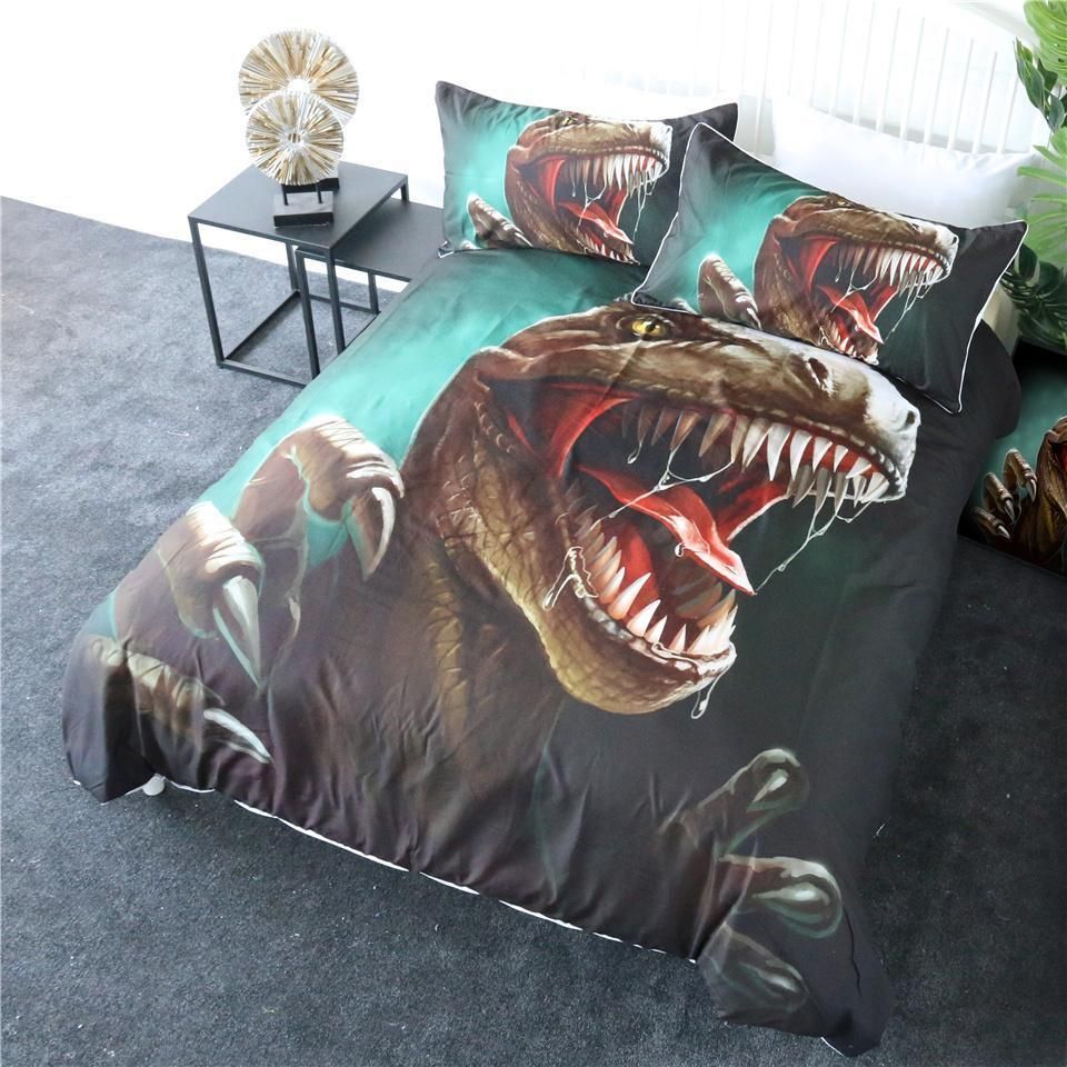 Dinosaur With Sharp Teeth Bedding Set