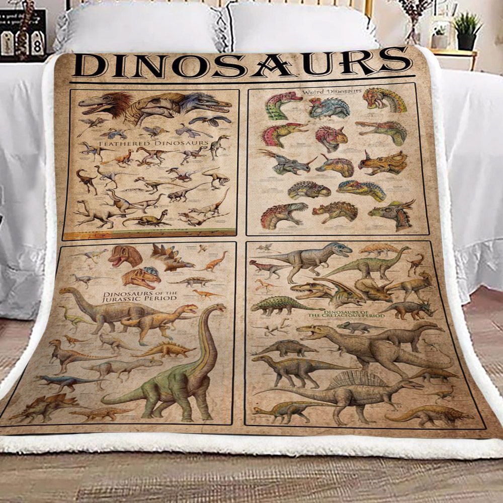Dinosaurs Sherpa Fleece Blanket