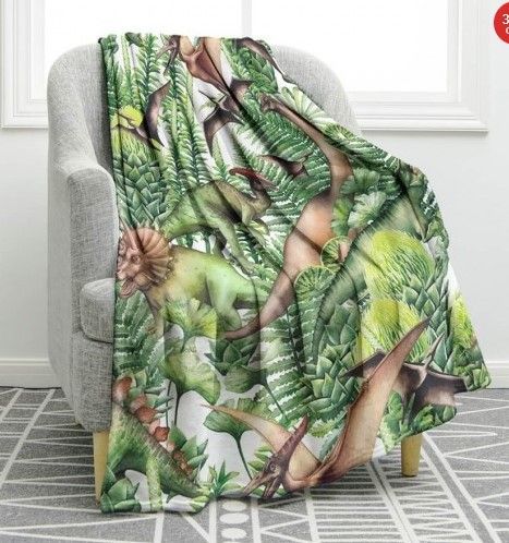Dinosaurs Sherpa Fleece Blanket