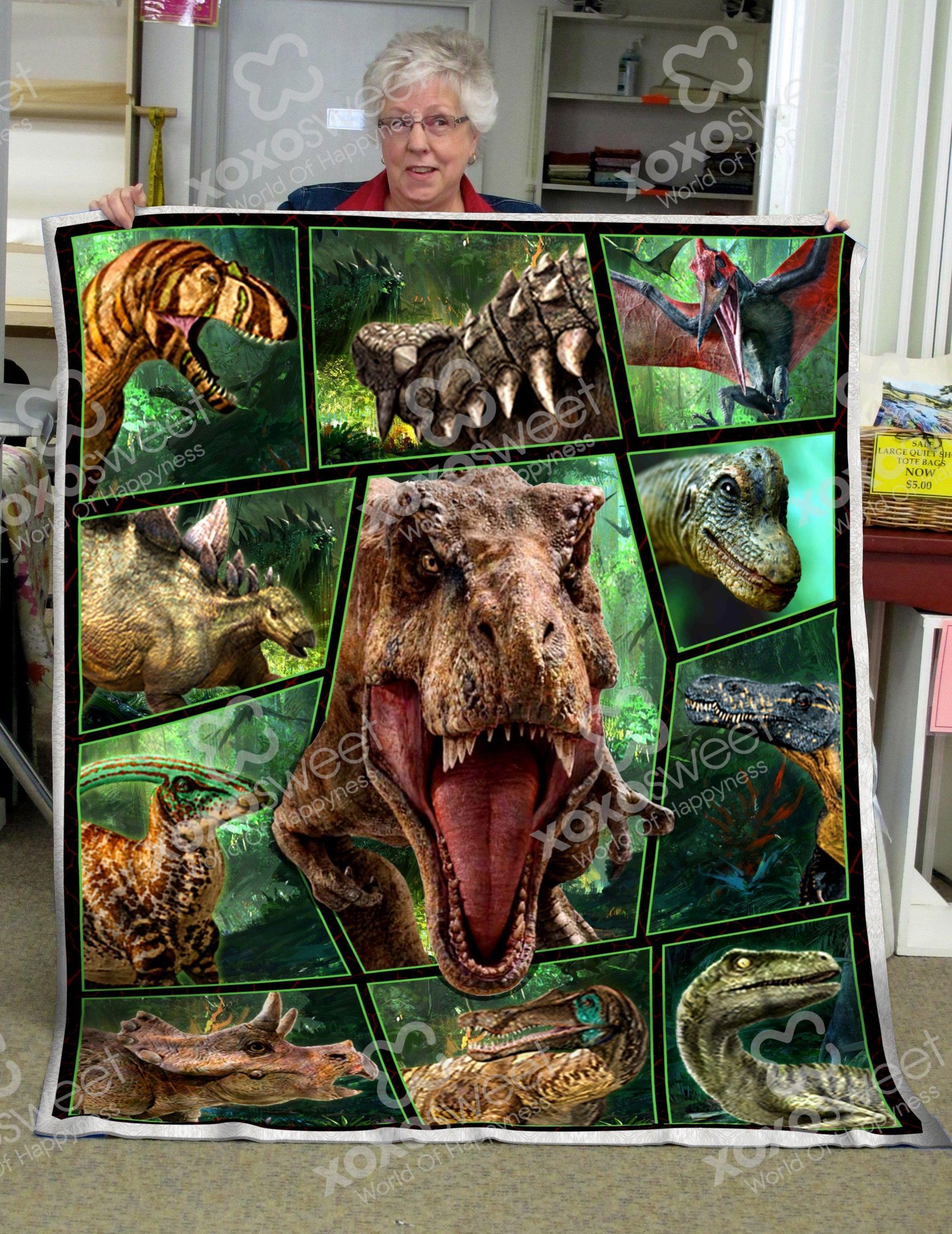 Dinosaurs Sherpa Fleece Blanket
