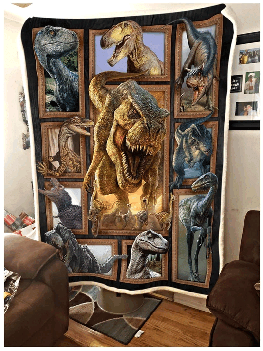 Dinosaurs Sherpa Fleece Blanket