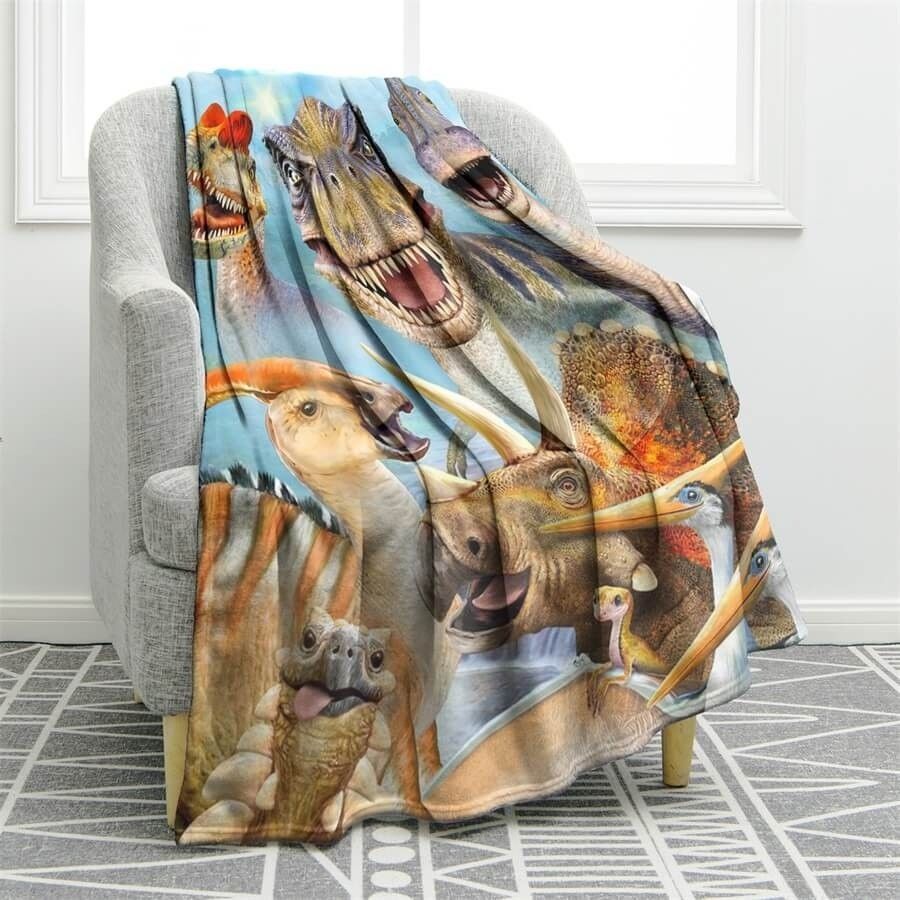 Dinosaurs Sherpa Fleece Blanket