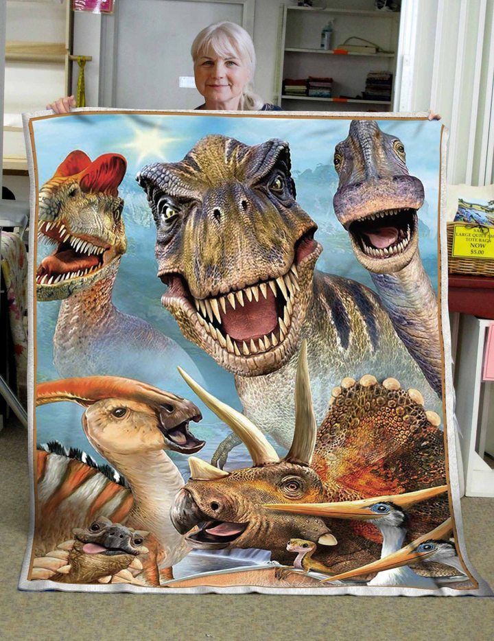 Dinosaurs Sherpa Fleece Blanket