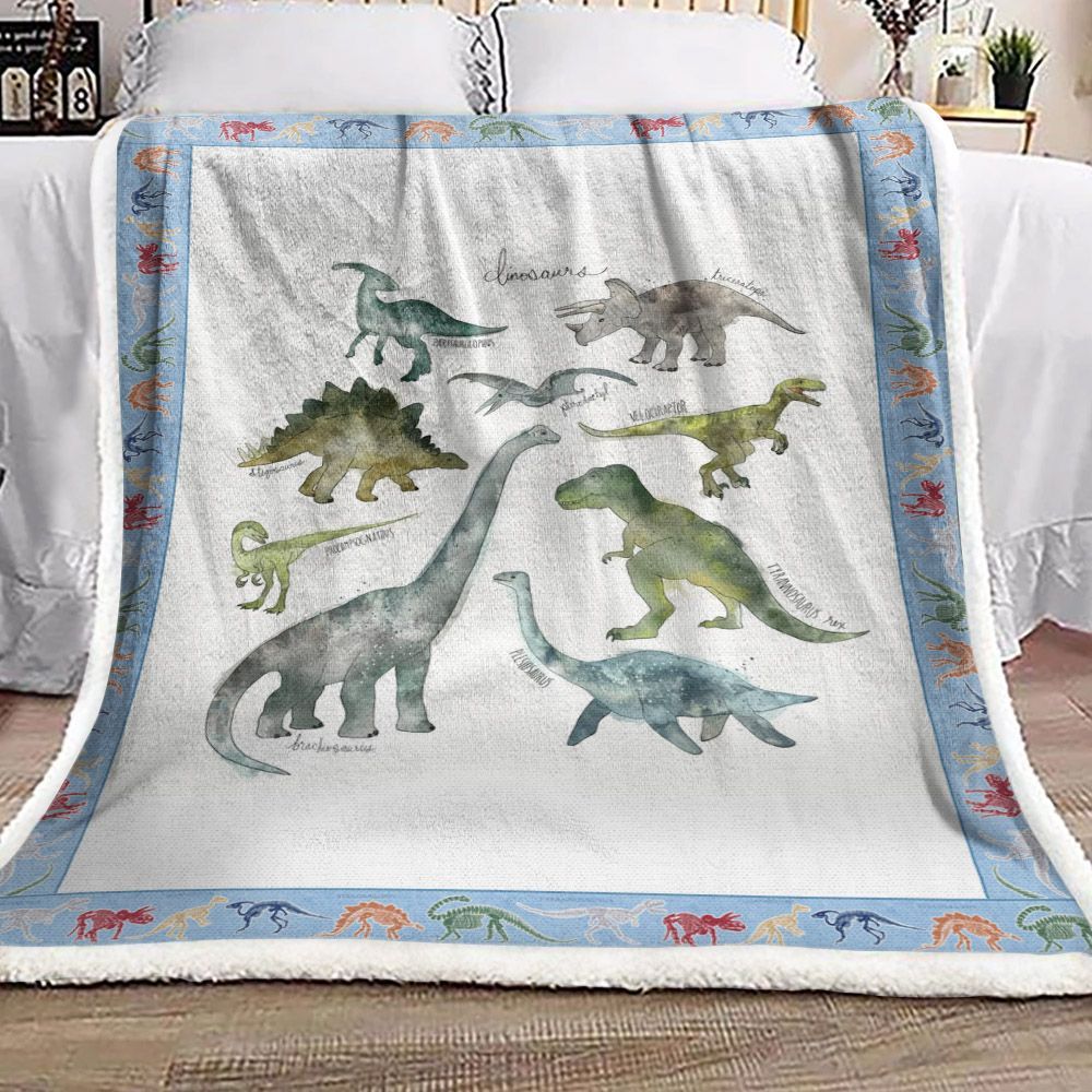 Dinosaurs Sherpa Fleece Blanket