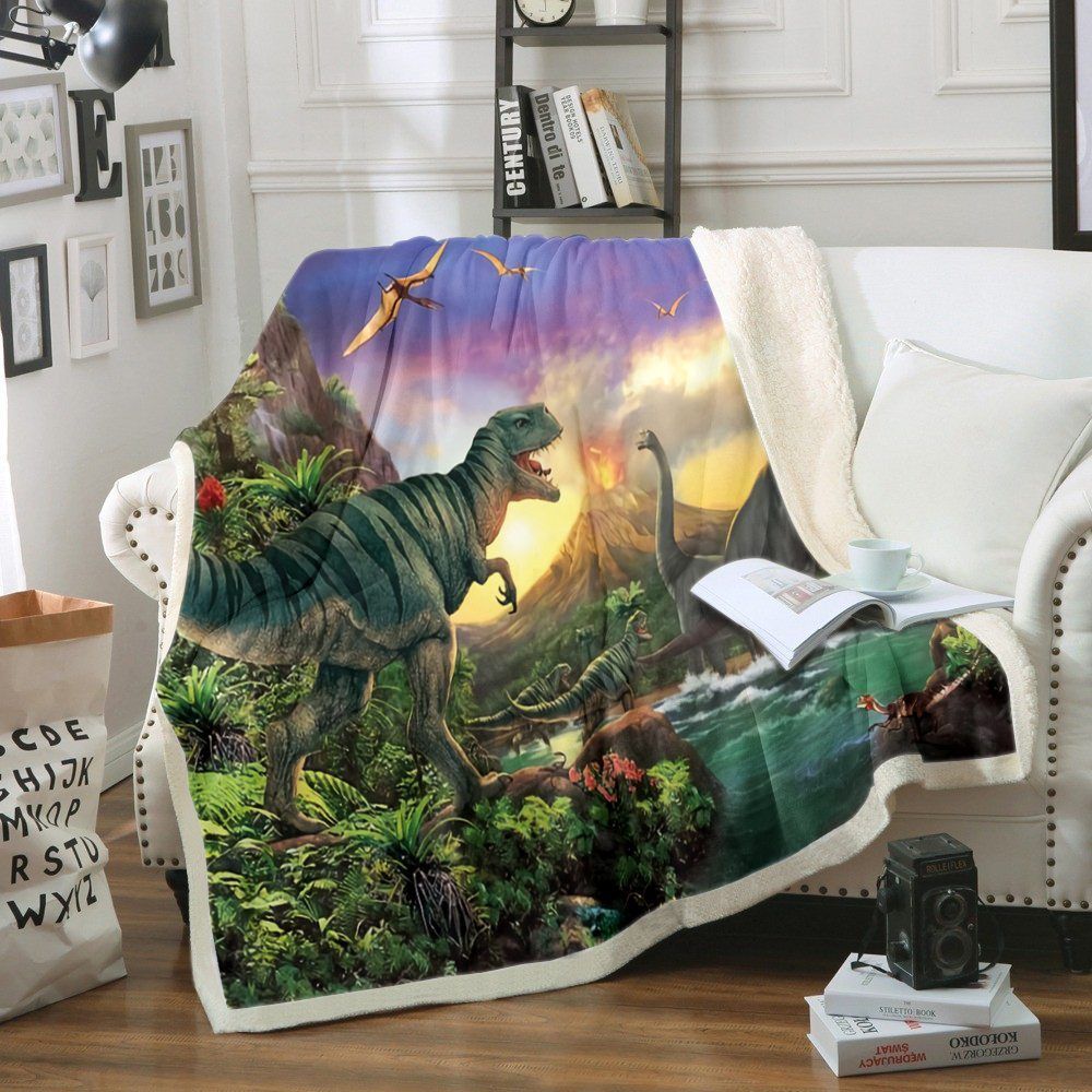 Dinosaurs Sherpa Fleece