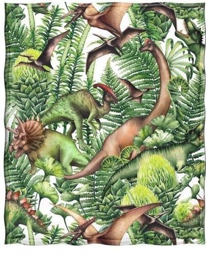 Dinosaurs Jungle Sherpa Fleece Blanket