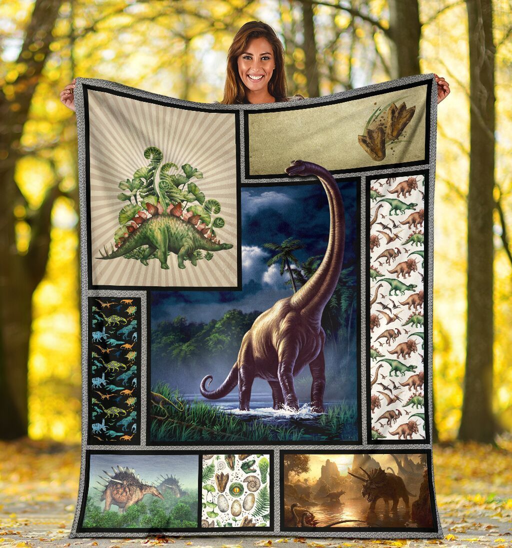 Dinosaurs Jurassic Period Dinosaur Lover Gift Fleece Blanket