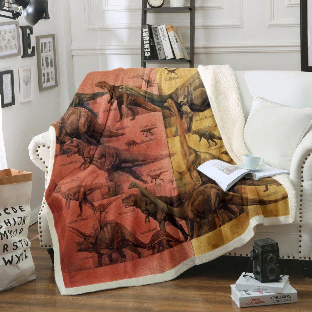 Dinosaurs Sherpa Fleece