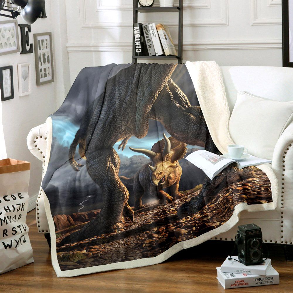 Dinosaurs Sherpa Fleece Blanket