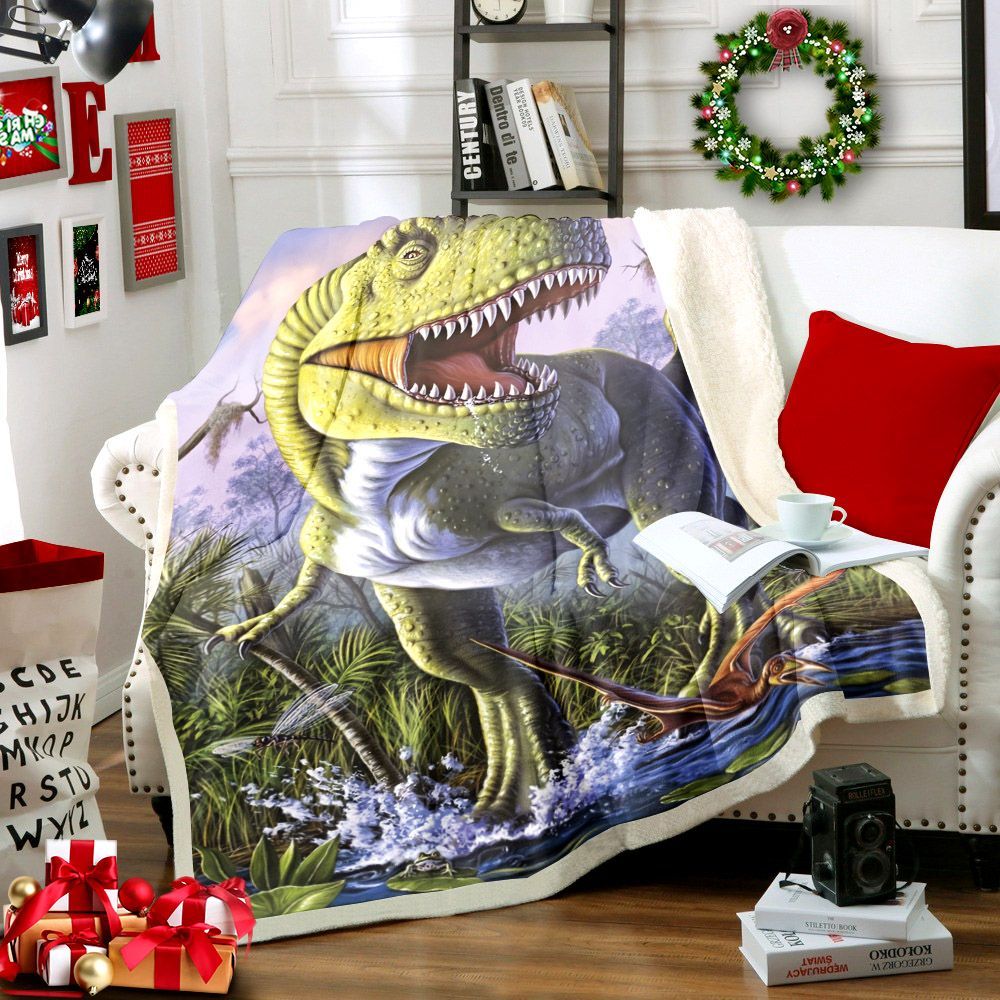 Dinosaurs Sherpa Fleece Blanket
