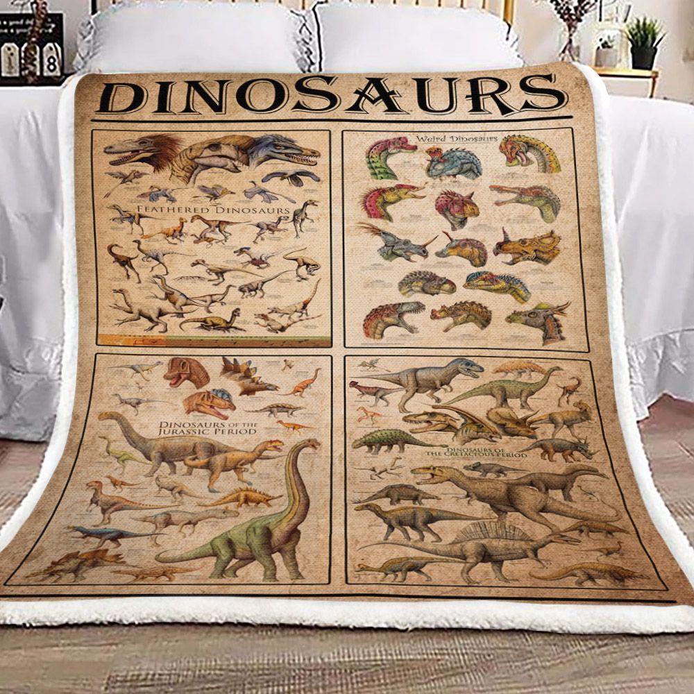 Dinosaurs Sherpa Fleece Blanket