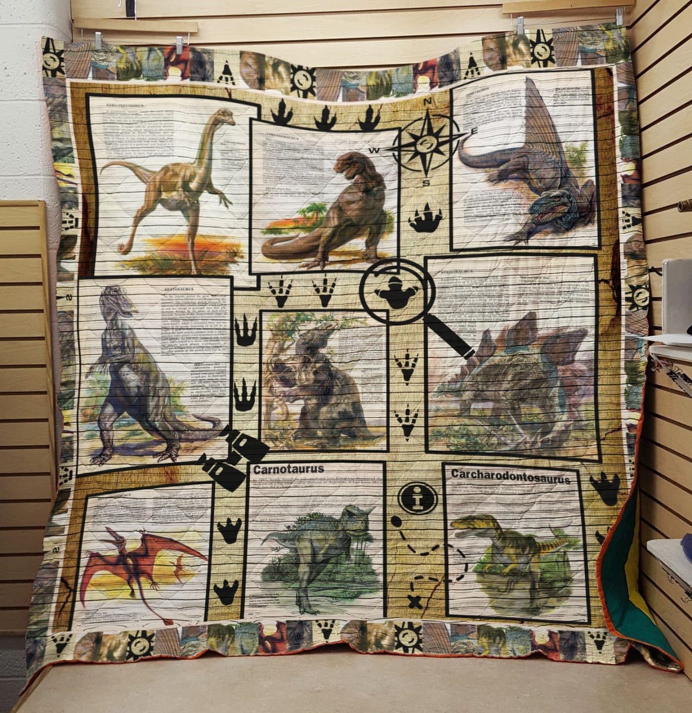 Dinosaurs Red Velvet Quilt Blanket DHC31121031TD