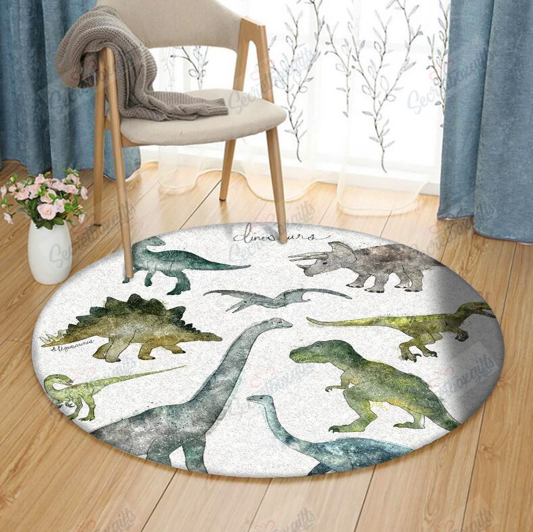 Dinosaurs Round Carpet