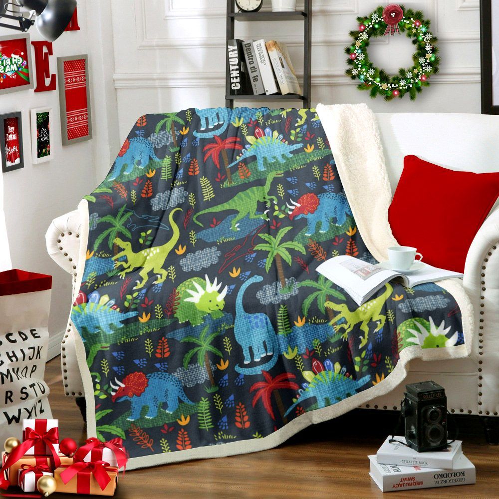 Dinosaurs Sherpa Fleece Blanket