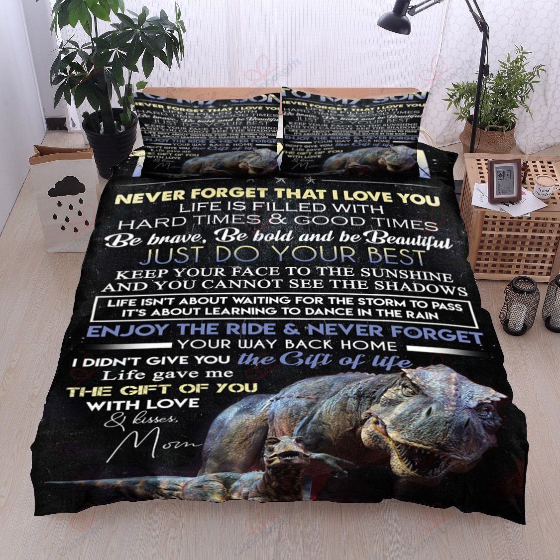 Dinosaurs To My Son From Mom Bedding Set