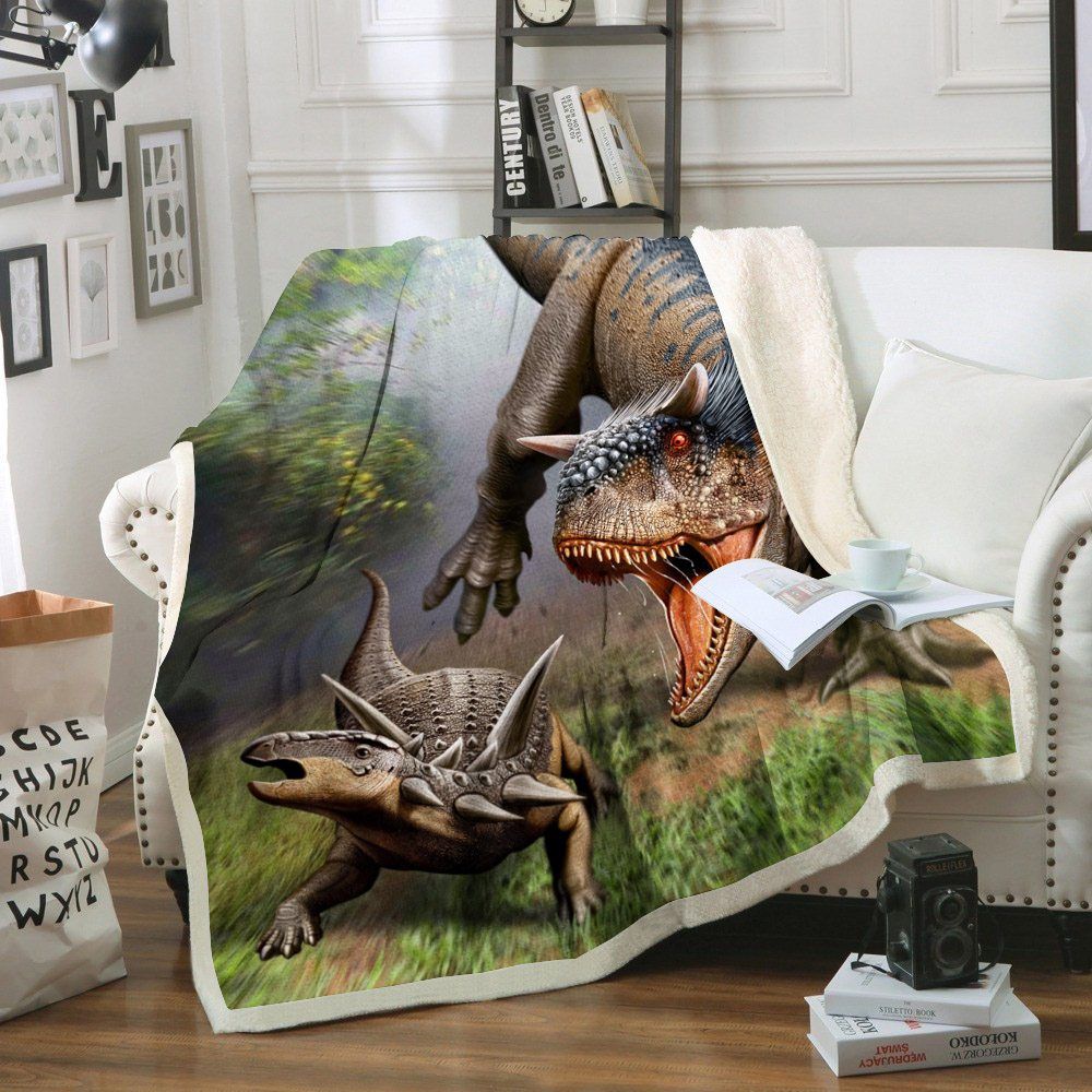Dinosaurs Sherpa Fleece Blanket