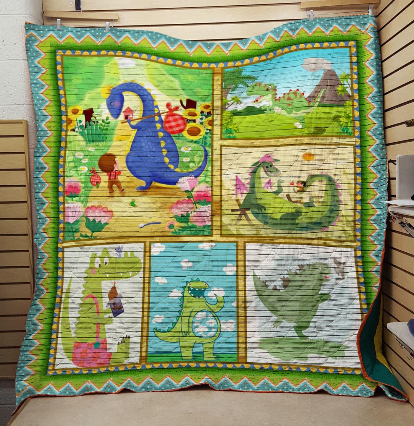 Dinosaurs You Are My Green Quilt Blanket DHC31121029TD