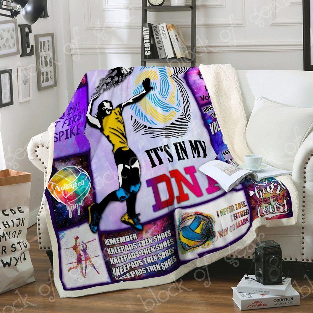 Dna Volleyball Sherpa Fleece Blanket