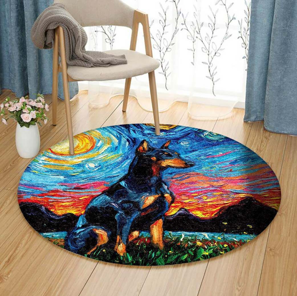 Doberman Round Carpet