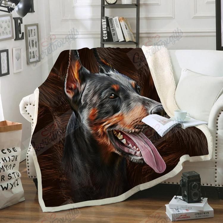 Doberman Fleece Blanket