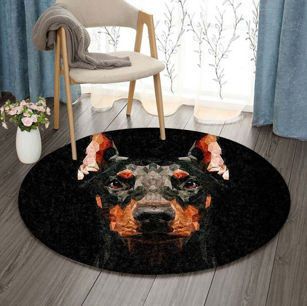 Doberman Round Carpet