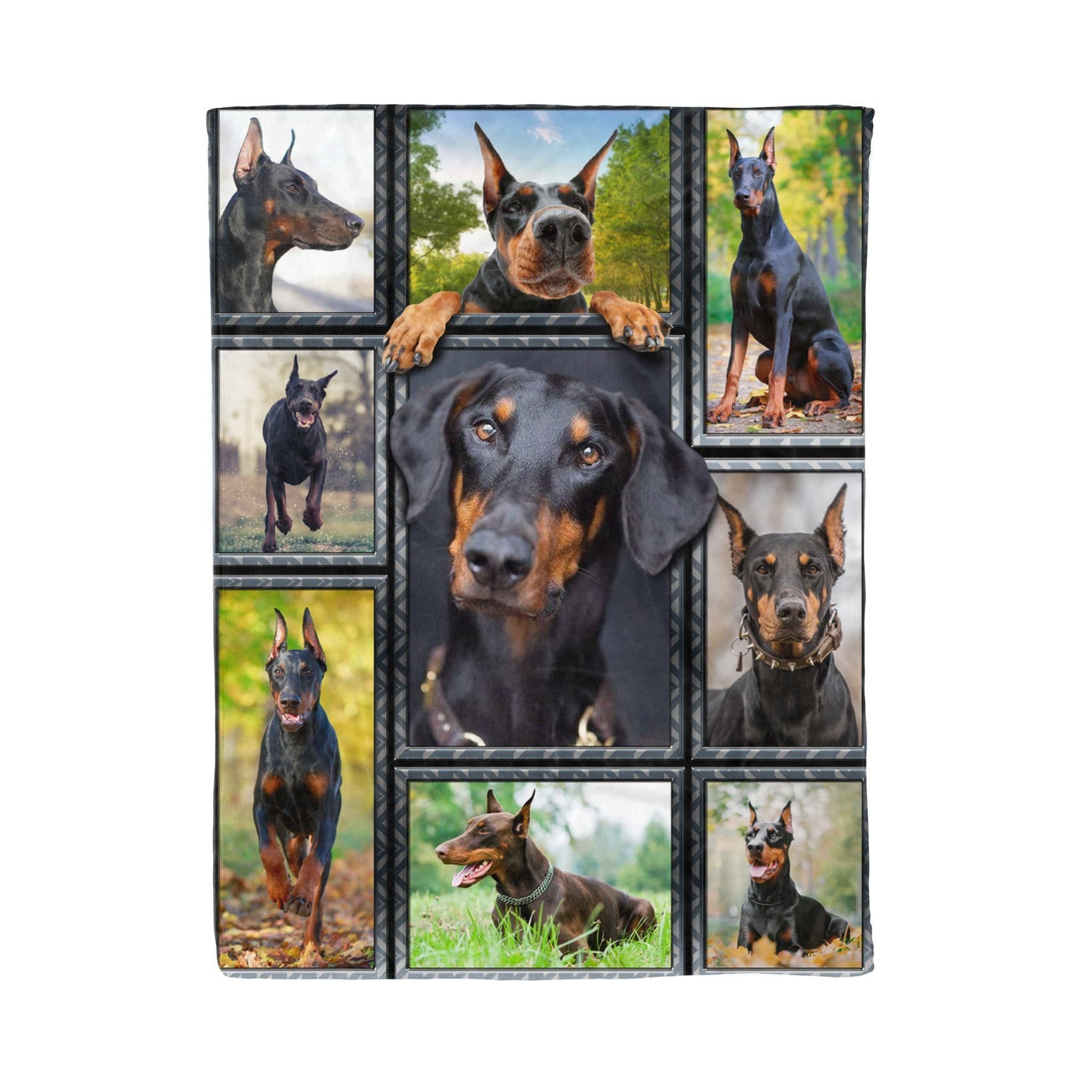 Doberman Dog Fleece Blanket Gift For Dog Lover