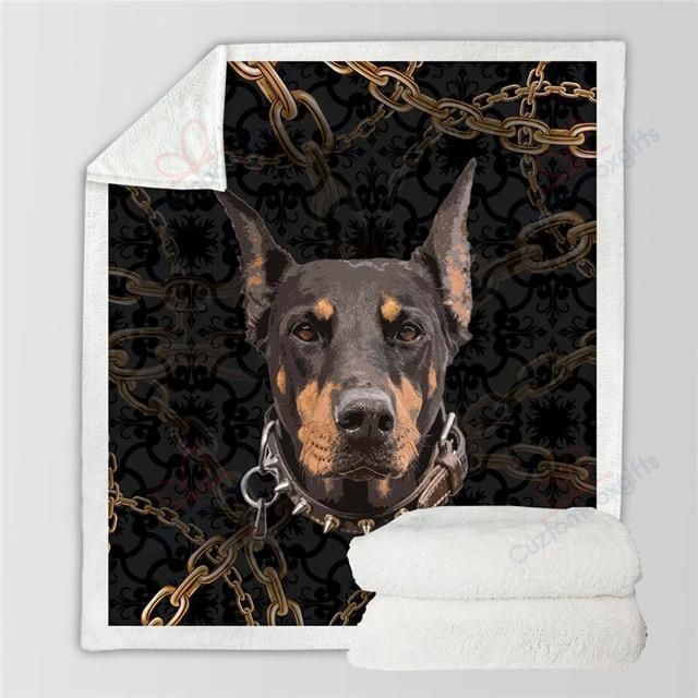Doberman Fleece Blanket