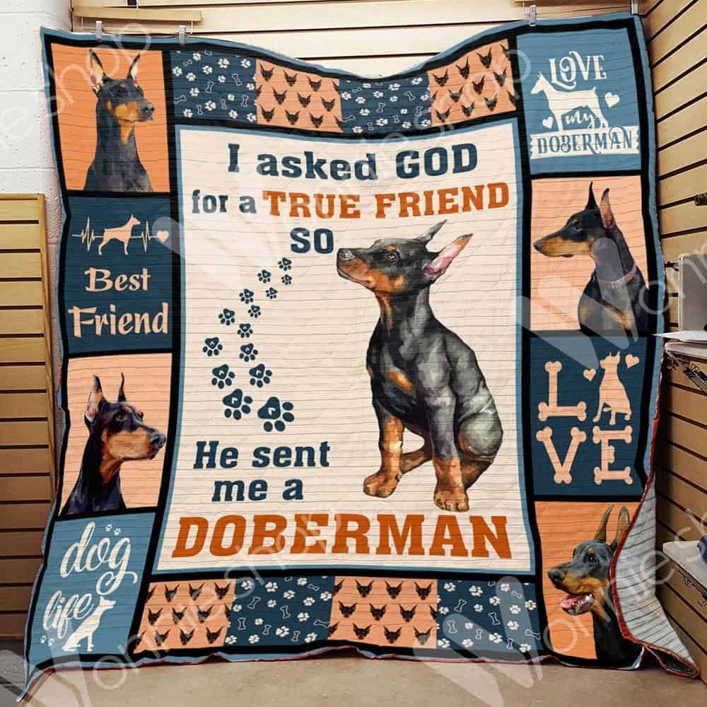 Doberman Pinscher Dog Blanket LNT0612048 Quilt Blanket