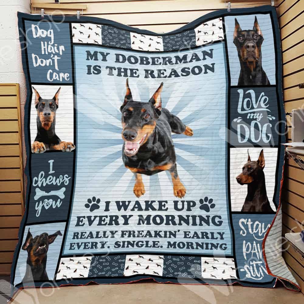 Doberman Pinscher Dog Blanket LNT0912031 Quilt Blanket
