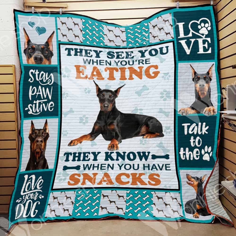 Doberman Pinscher Dog Blanket LNT0912036 Quilt Blanket