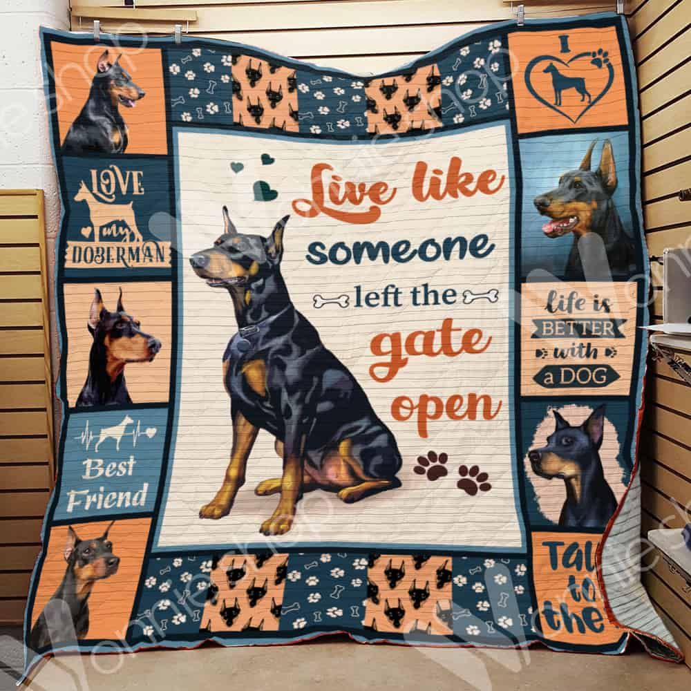 Doberman Pinscher Dog Blanket LNT1012109 Quilt Blanket