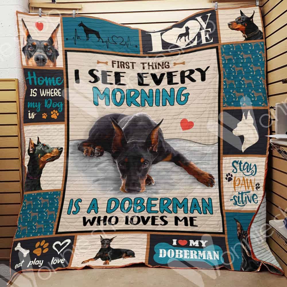 Doberman Pinscher Dog Blanket LNT1112025 Quilt Blanket