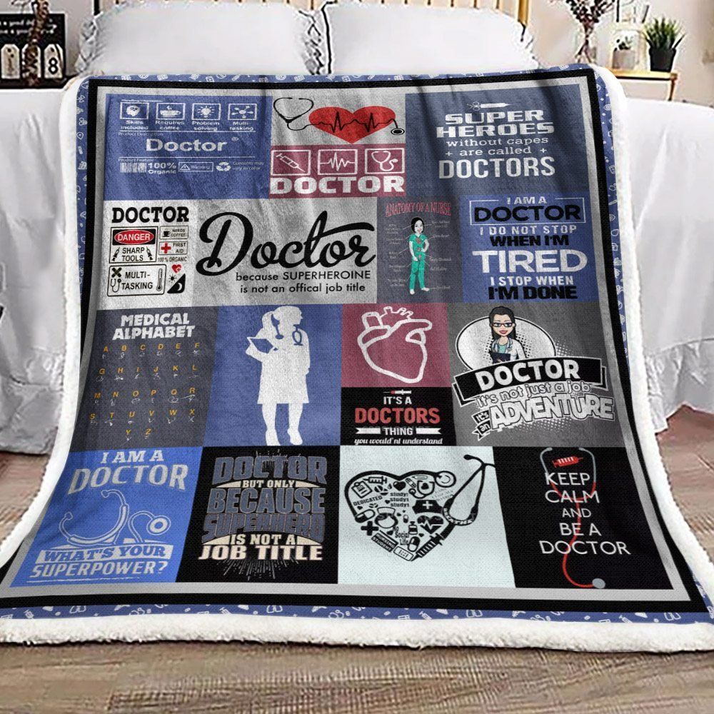 Doctor Sherpa Fleece Blanket