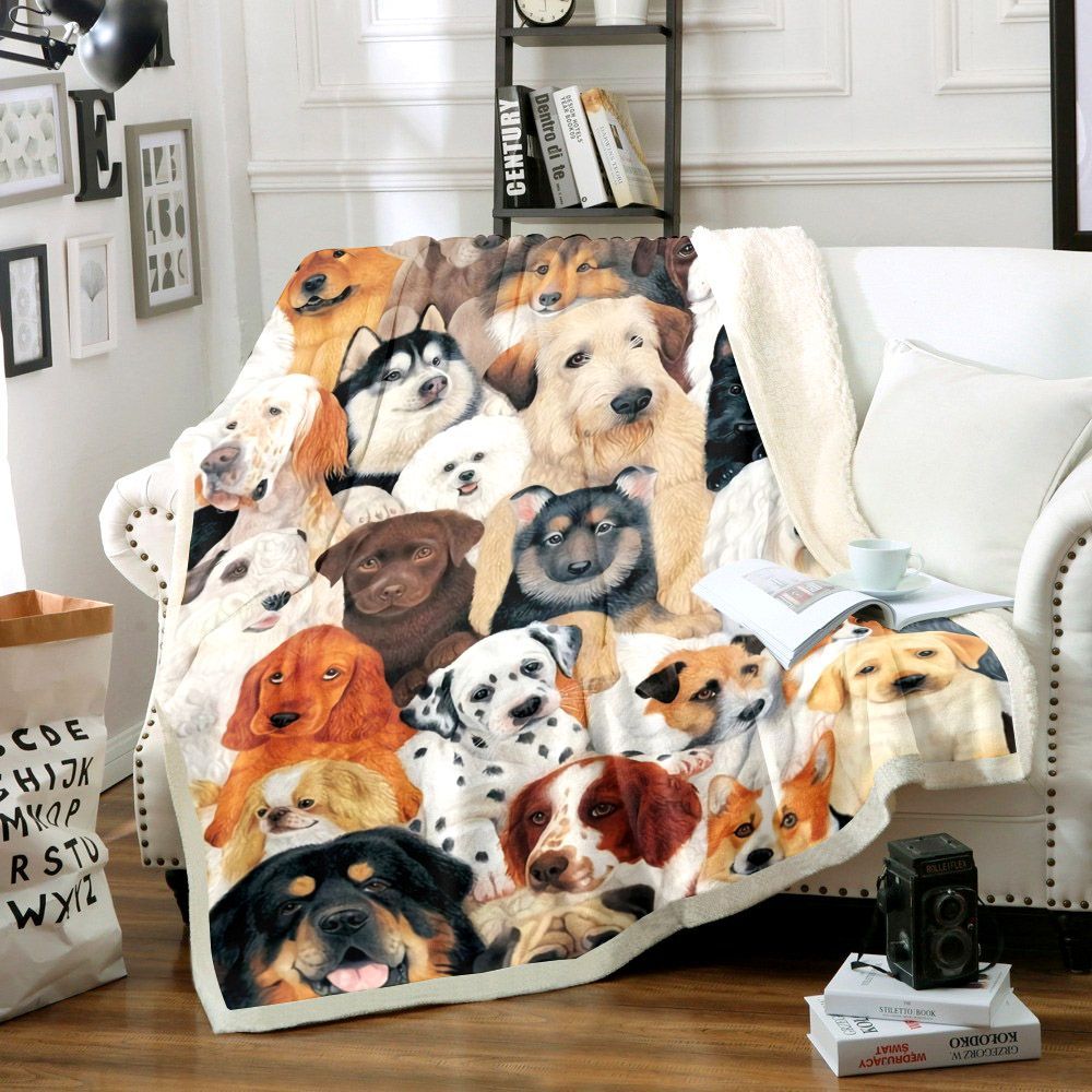 Dog Sherpa Fleece Blanket