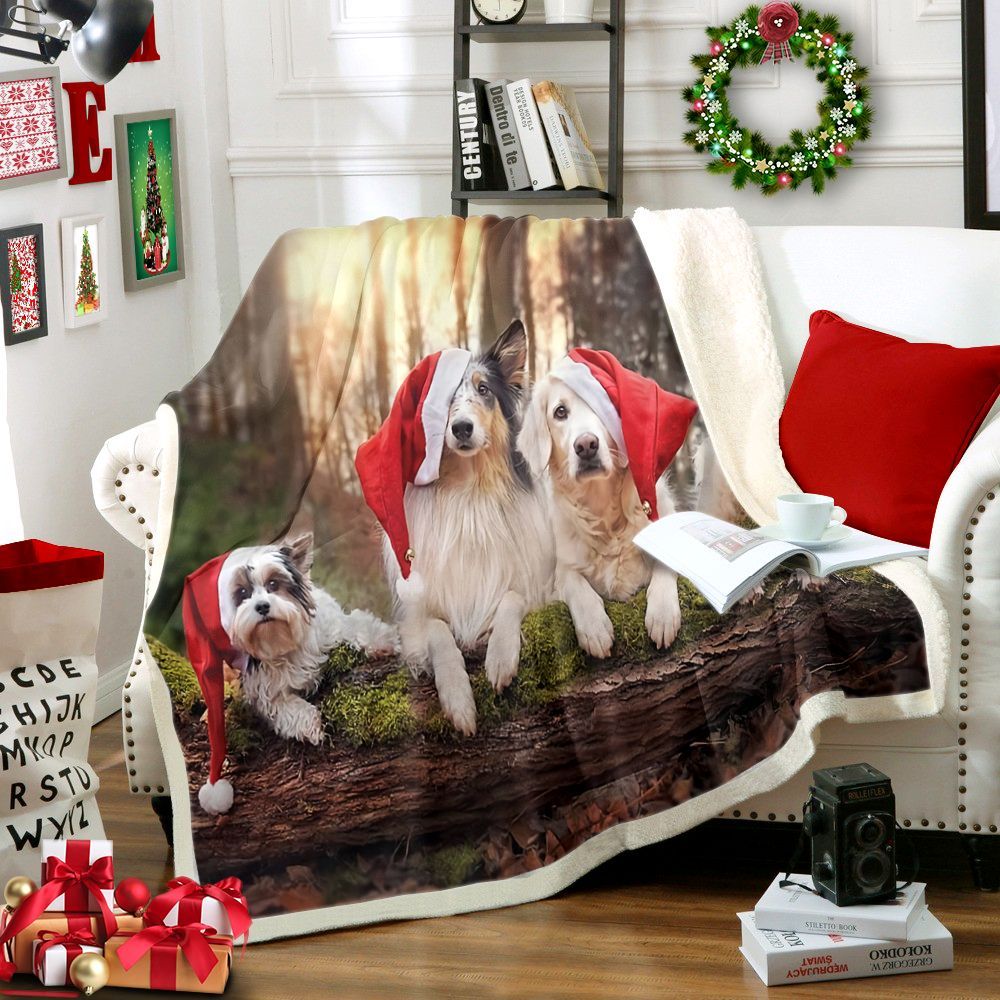 Dog Sherpa Fleece Blanket