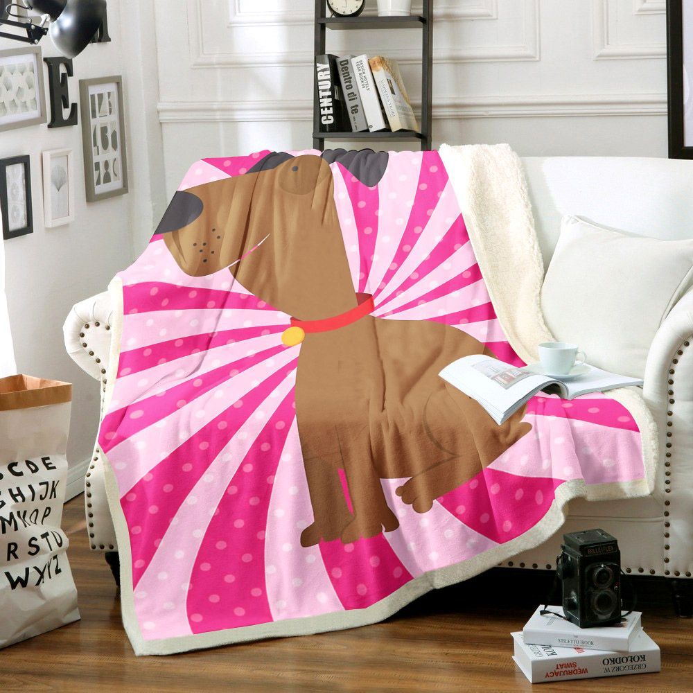 Dog Sherpa Fleece Blanket