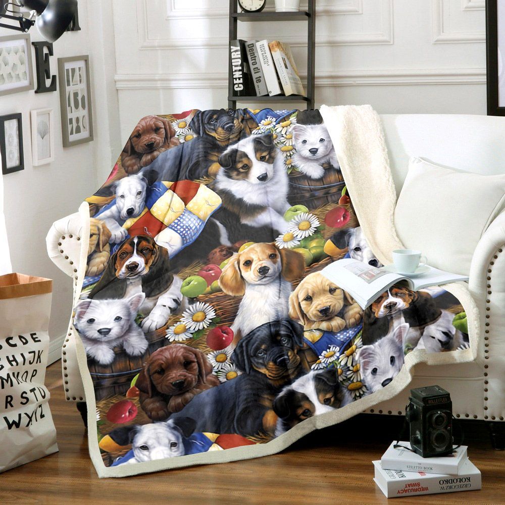 Dog Sherpa Fleece Blanket