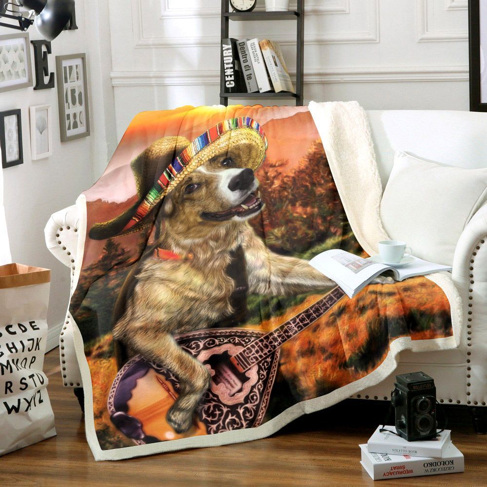 Dog Sherpa Fleece Blanket