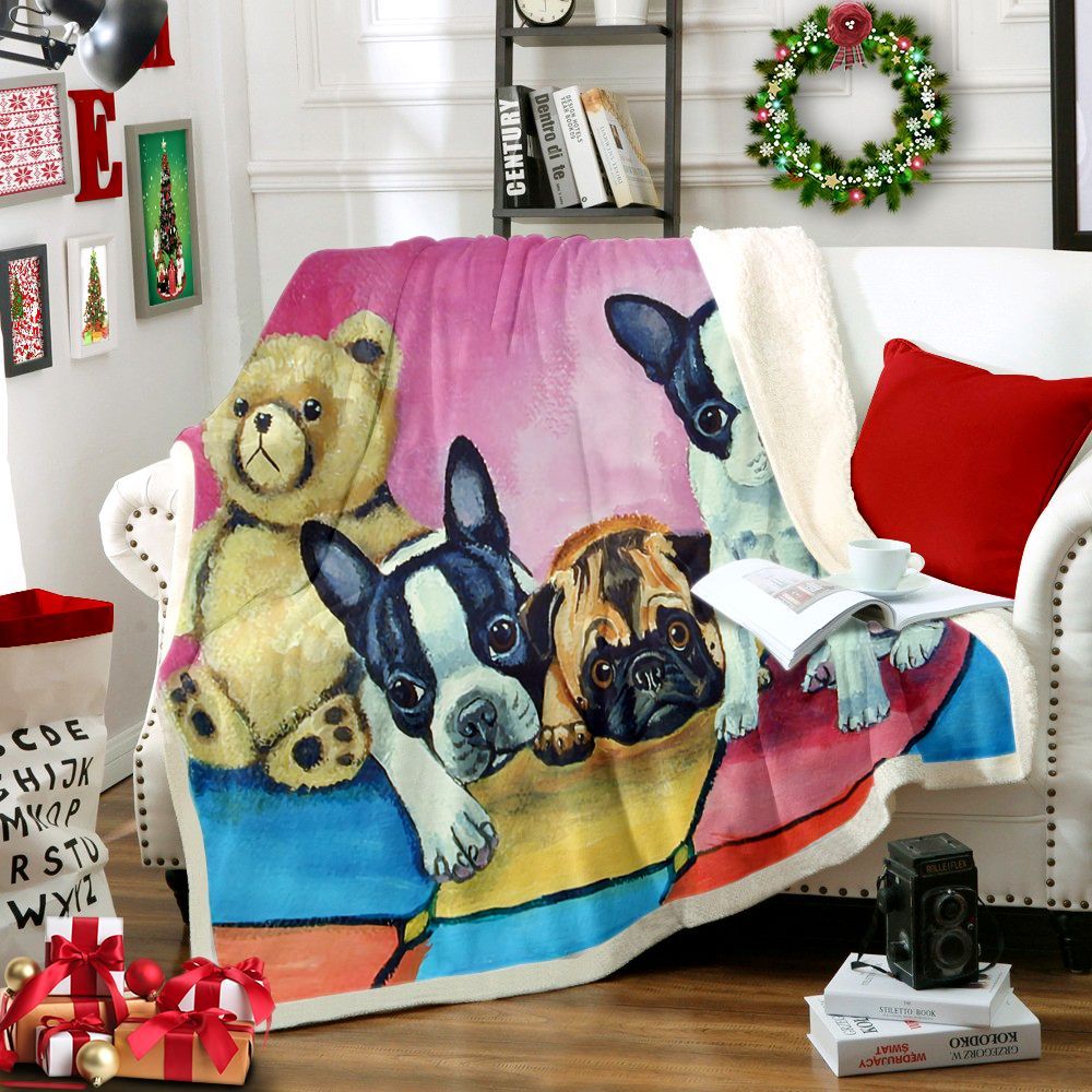 Dog Sherpa Fleece Blanket
