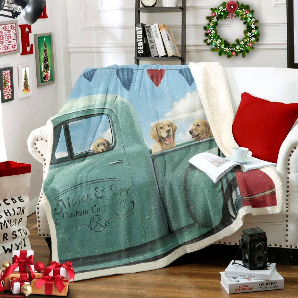 Dog Sherpa Fleece Blanket