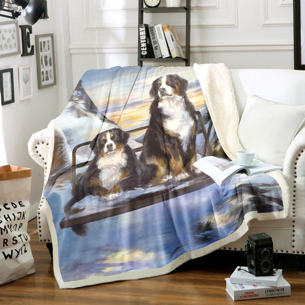 Dog Sherpa Fleece Blanket