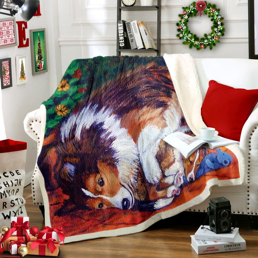 Dog Sherpa Fleece Blanket