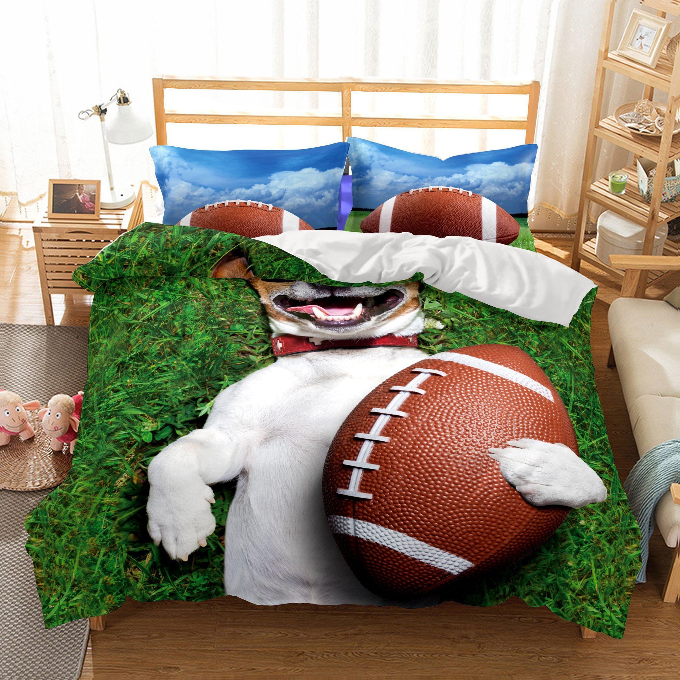 Dog And Ball Christmas Bedding Set