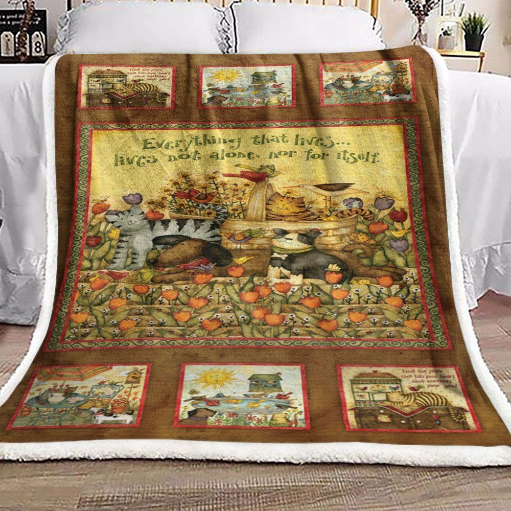 Dog And Cat Sherpa Fleece Blanket