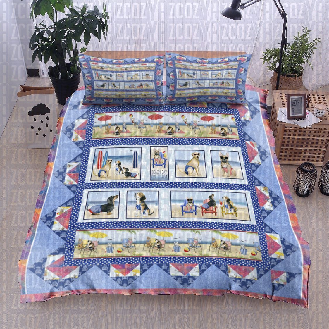 Dog Beach Bedding Set
