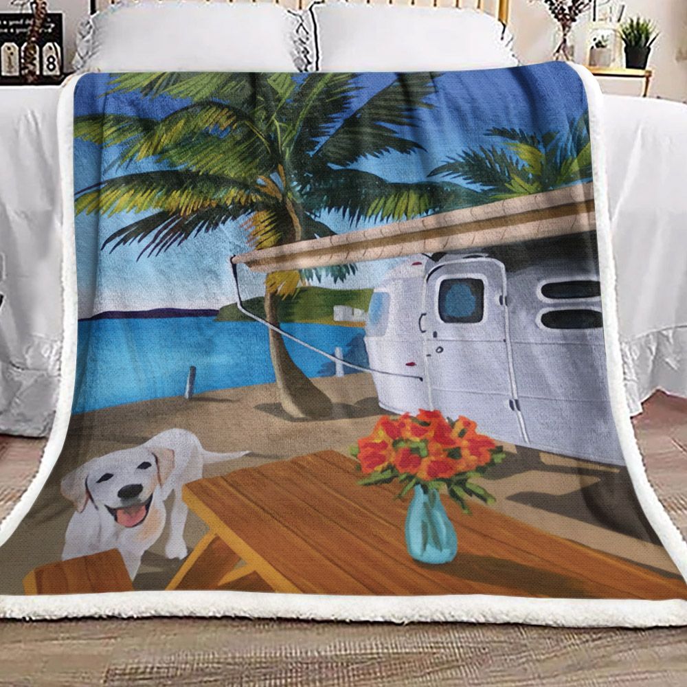 Dog Beach Sherpa Fleece Blanket
